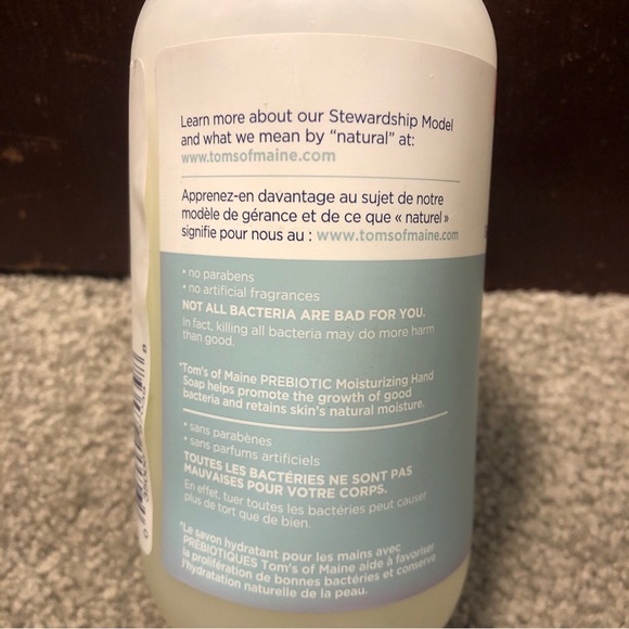 Tom's of Maine Prebiotic Liquid Hand Soap Gentle Lavender 12oz DISCOLORED BOTTLE - Picture 3 of 6